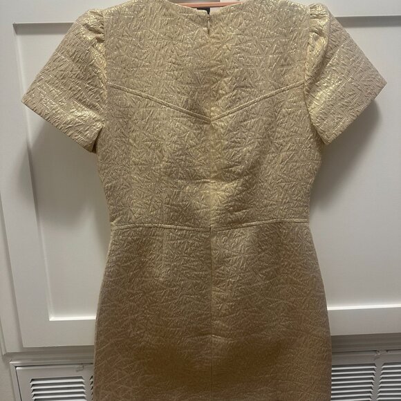 Loft Metallic Brocade Short Sleeve Mini Dress - Picture 5 of 5